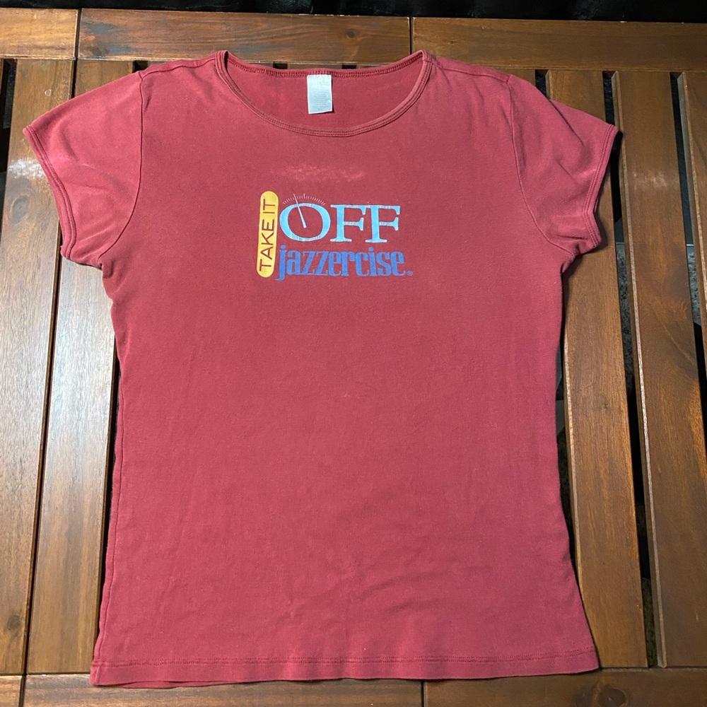 Jazzercise Red Graphic Women's Top size XL